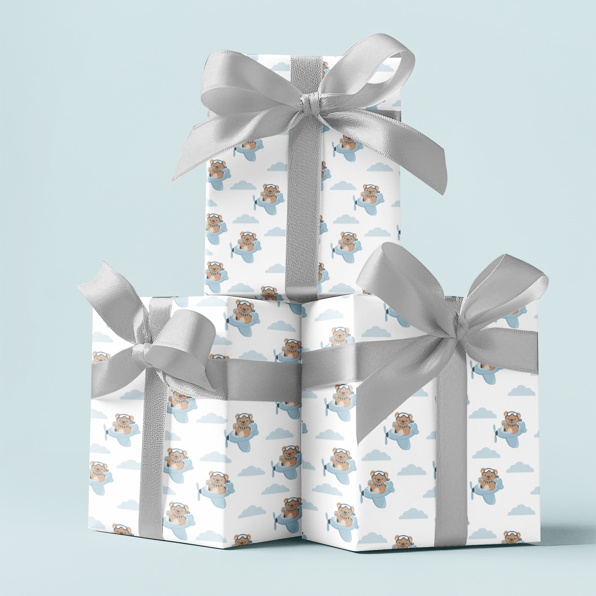 teddy bear gift wrapping paper perfect for baby boy