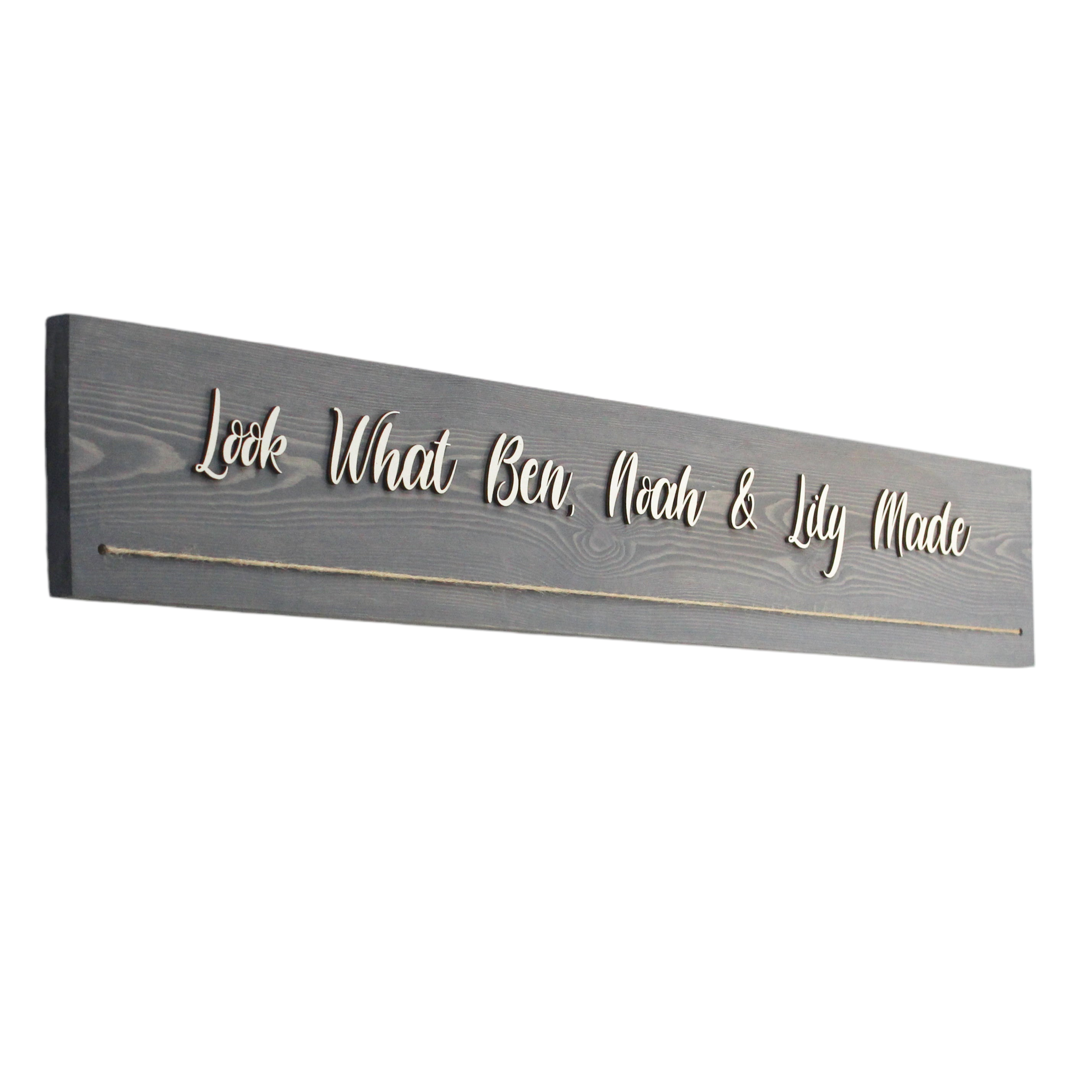 Personalised Art Display Sign with Matching Pegs