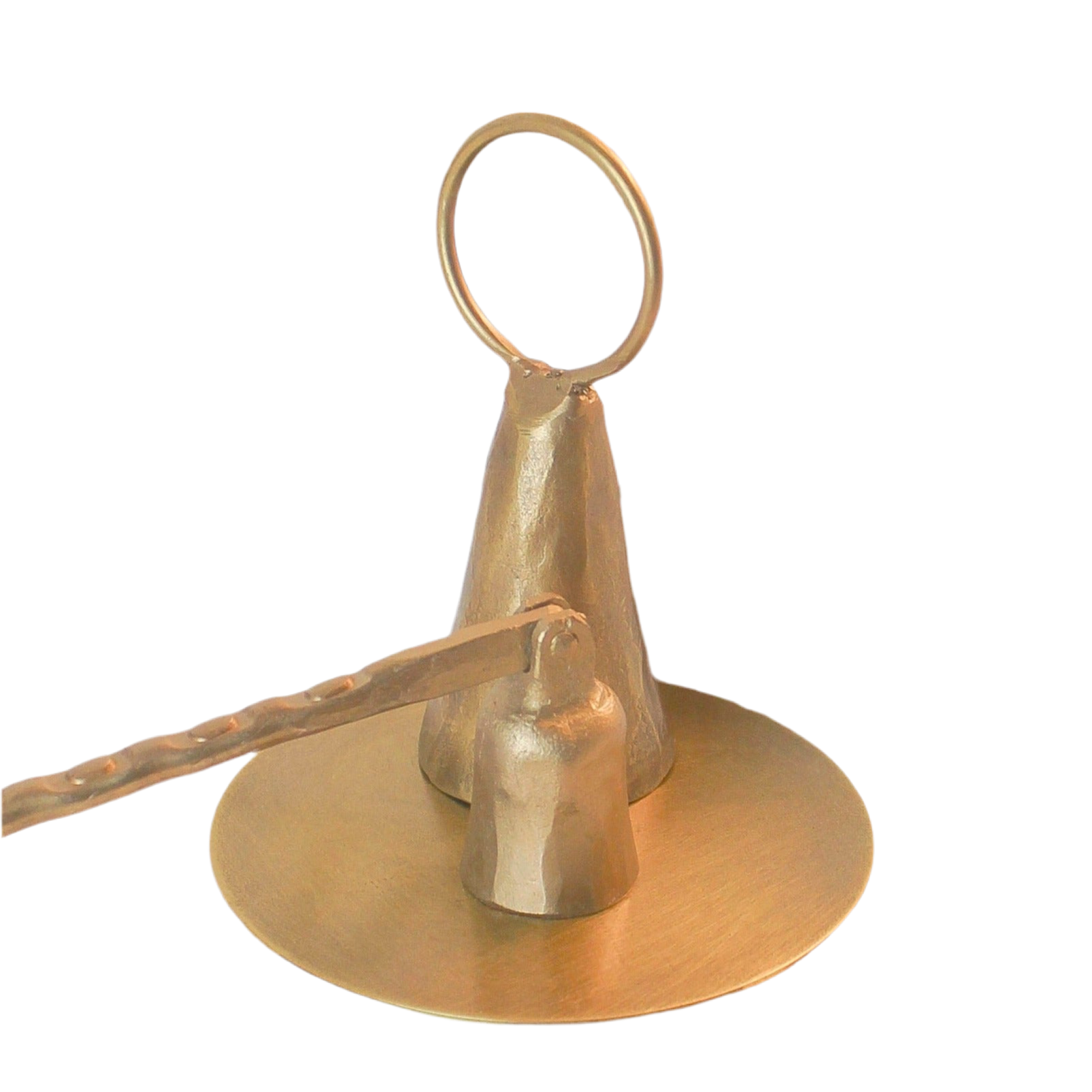 Bell Shaped Brass Candle Snuffer - Hand Forged