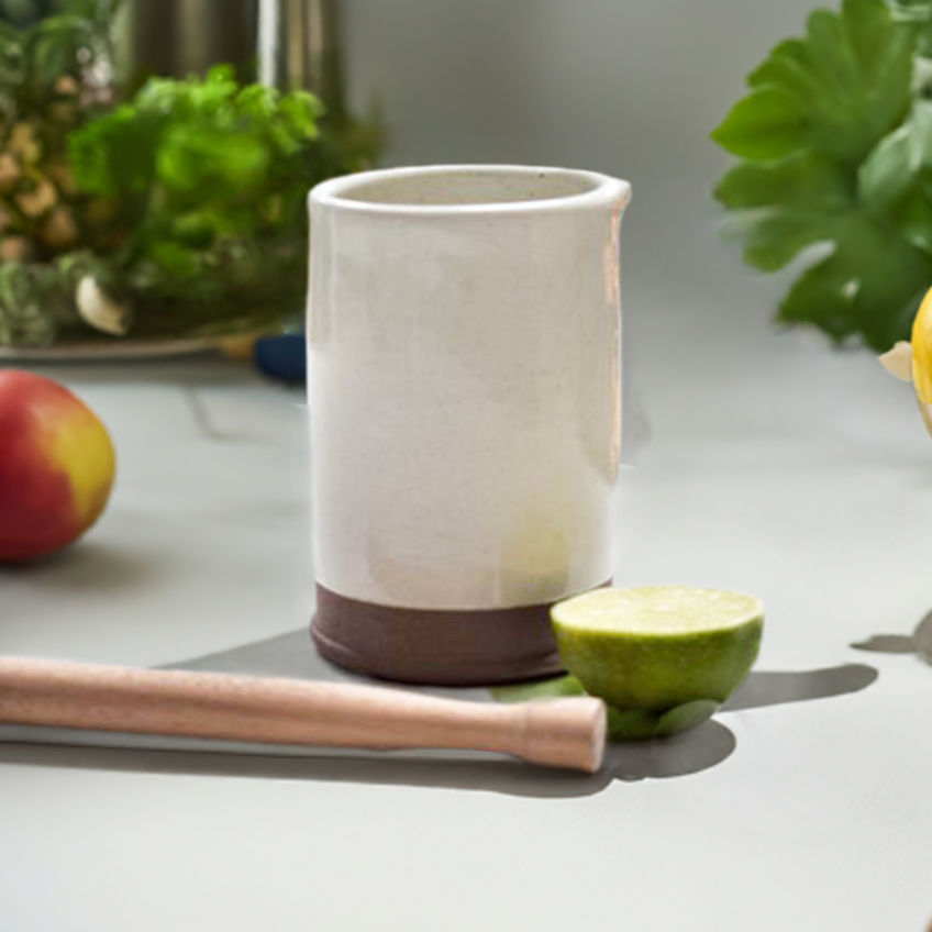 Mixologist Glazed Stoneware Cocktail Jug with Muddler