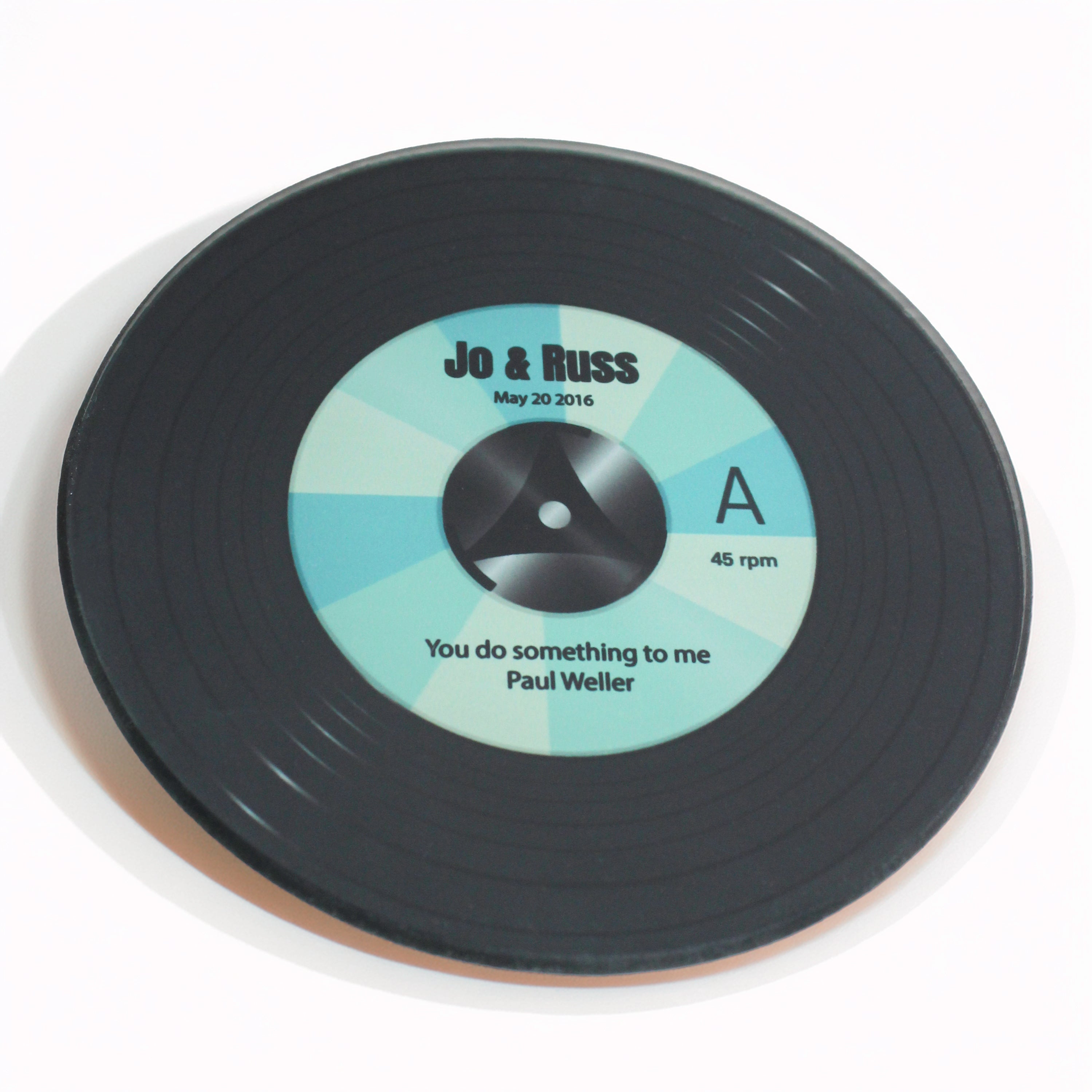 Personalised Vinyl Record Glass Coaster