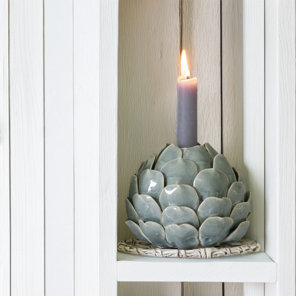 Ceramic Artichoke Candle Holder