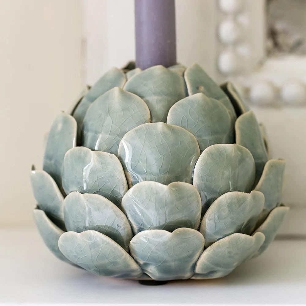 Ceramic Artichoke Candle Holder