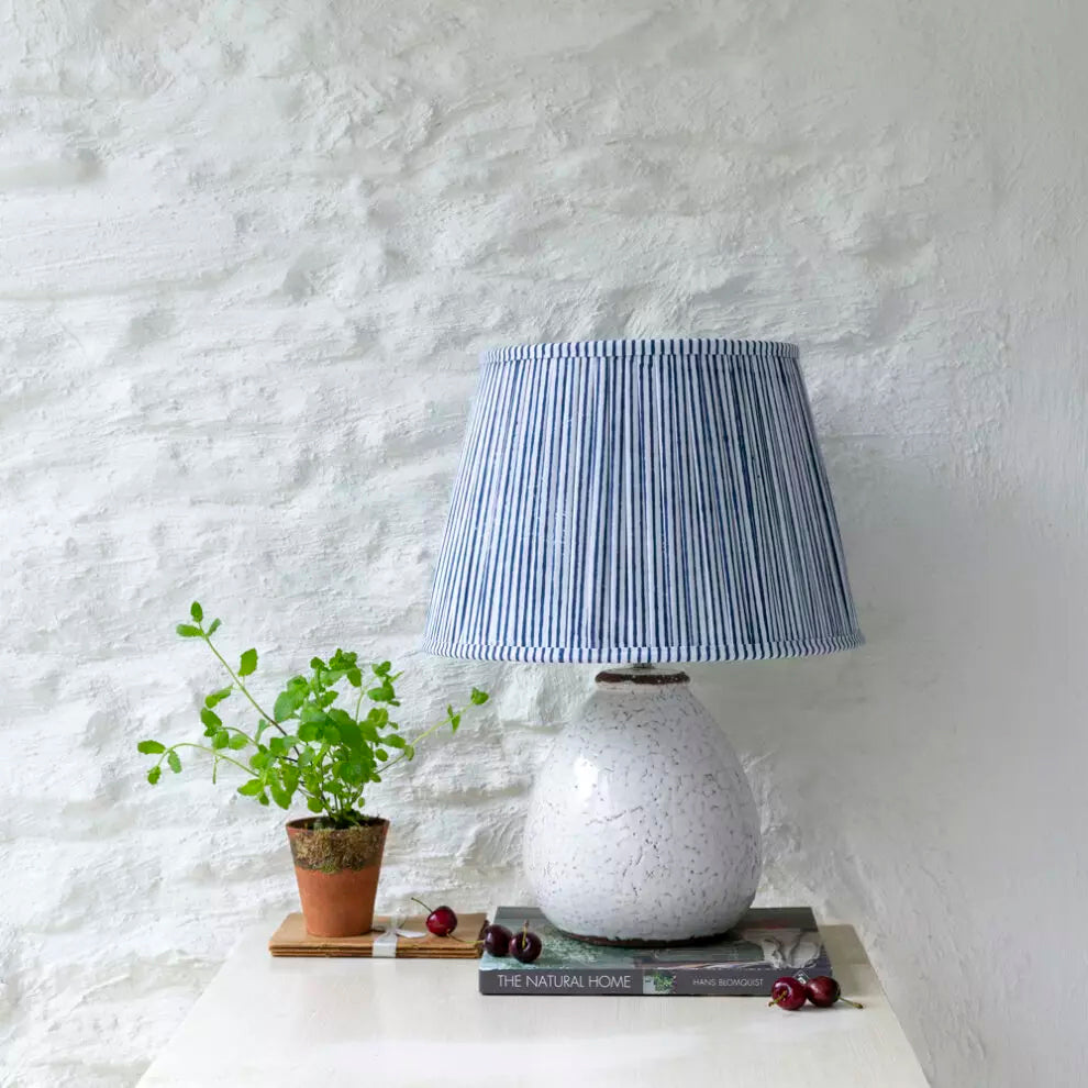 Lampshade Striped Blue 35cm