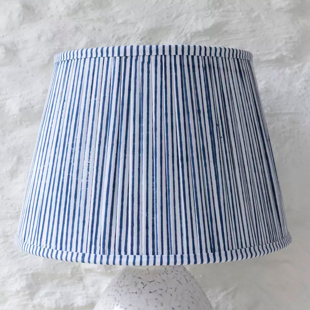 Lampshade Striped Blue 35cm