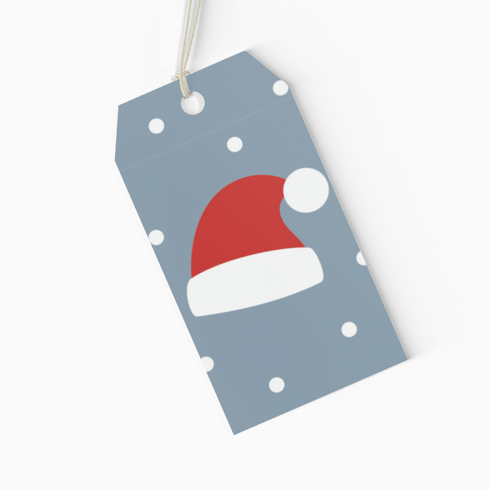 Santa Hat Snowflake Gift Wrap