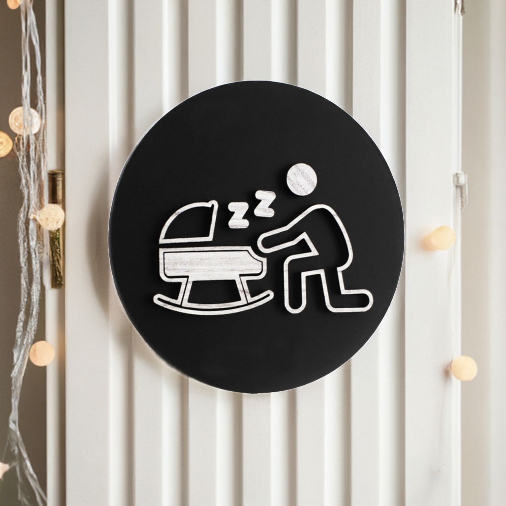 Baby's Room Rocking Cot Door Plaque – Available in Two Sizes