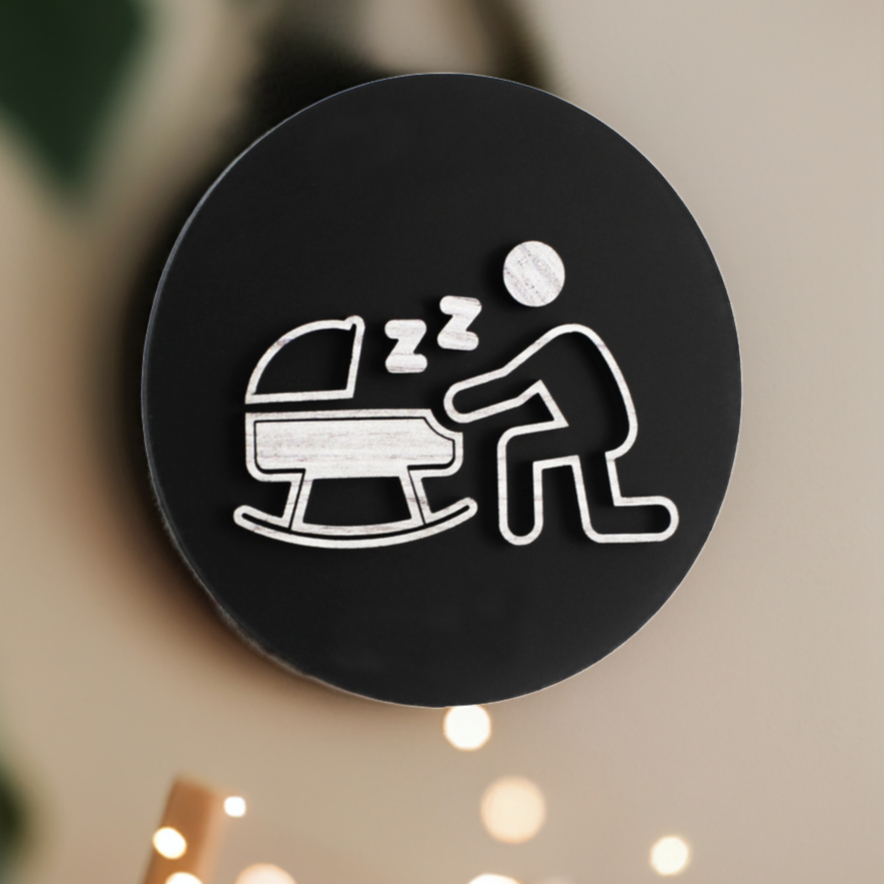 Baby's Room Rocking Cot Door Plaque – Available in Two Sizes