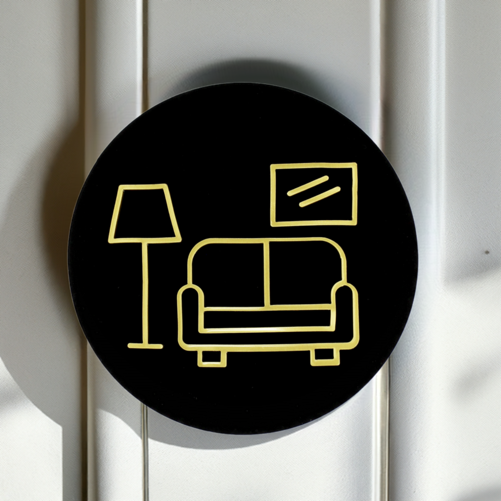 Fun Cosy Living Room, Door Plaque - Available in Two Sizes