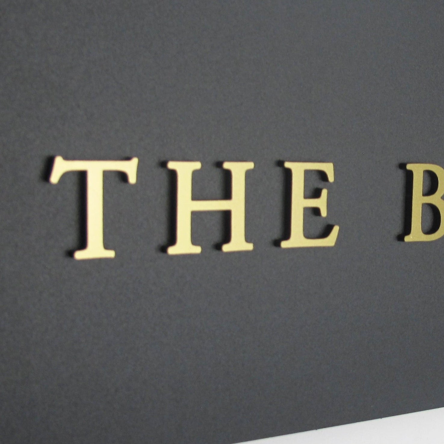 Matte Black House Sign - Raised Gold Lettering - 30 x 12cm – Mac and Lilly