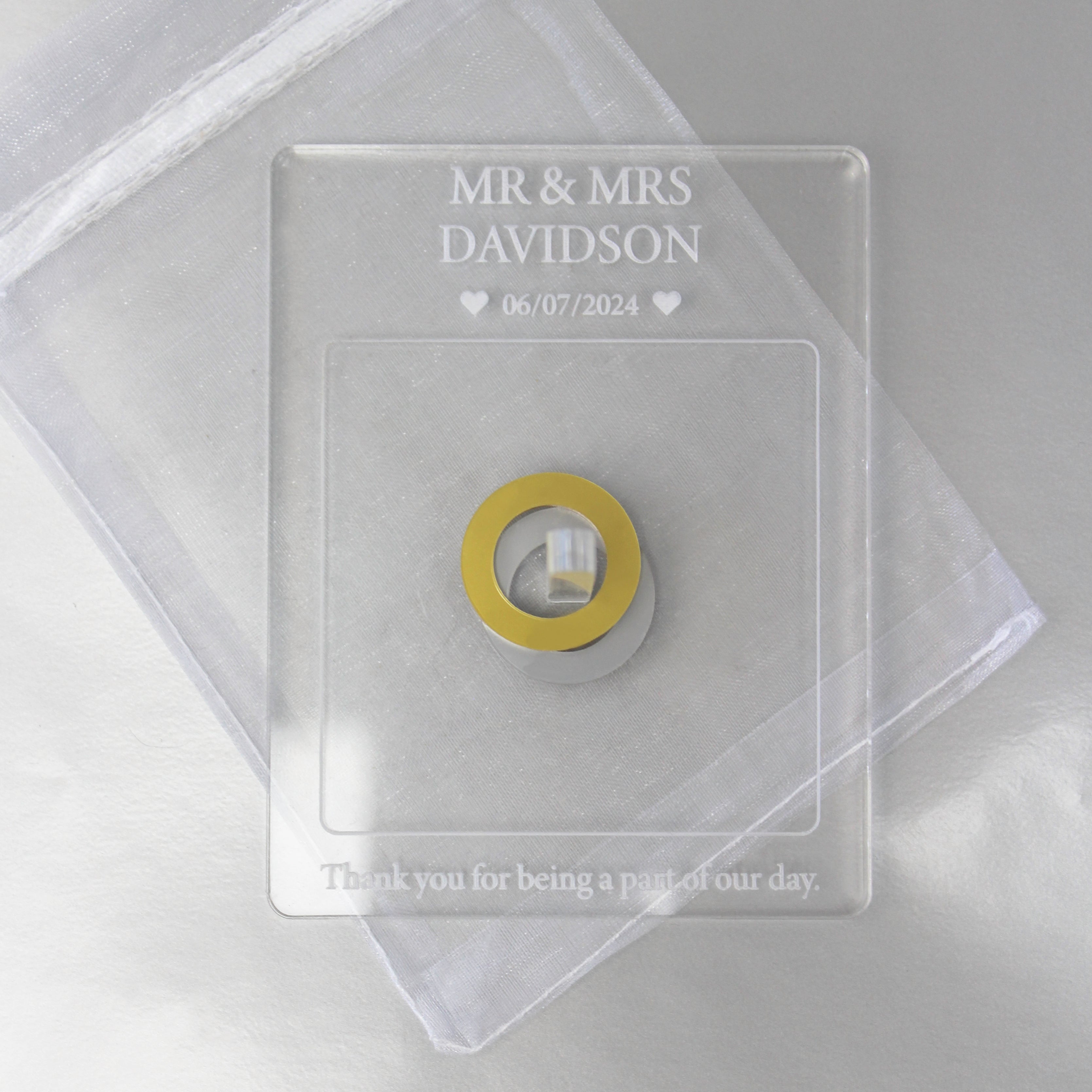 Clear Acrylic Wedding Games, Personalised Favour