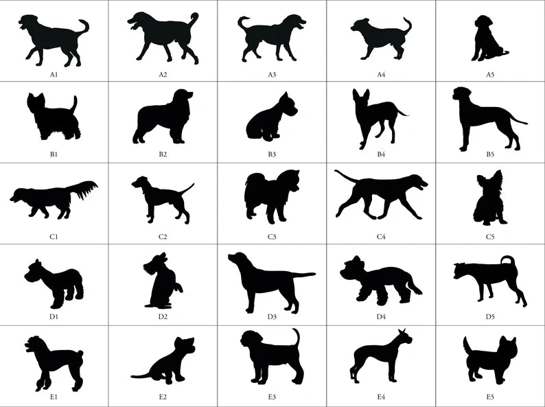 Personalised Dog Lead Hook Sign –  Dog Breed Silhouette
