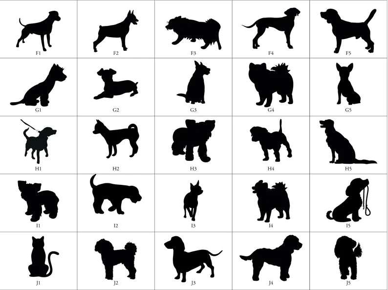 Personalised Dog Lead Hook Sign –  Dog Breed Silhouette