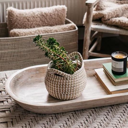 Mango Wood Trough Tray – An Artisan Touch for Stylish Spaces