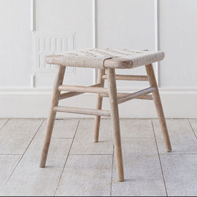 Handcrafted Cotton Rope & Mango Wood Milking Stool