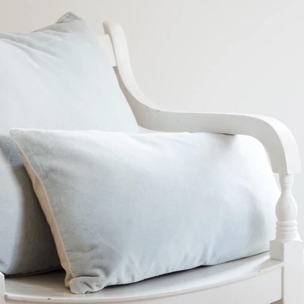 Velvet Cushion - Palest Blue