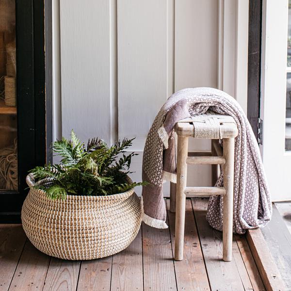 Kibo Handcrafted Mango Wood & Cotton Rope Side Table