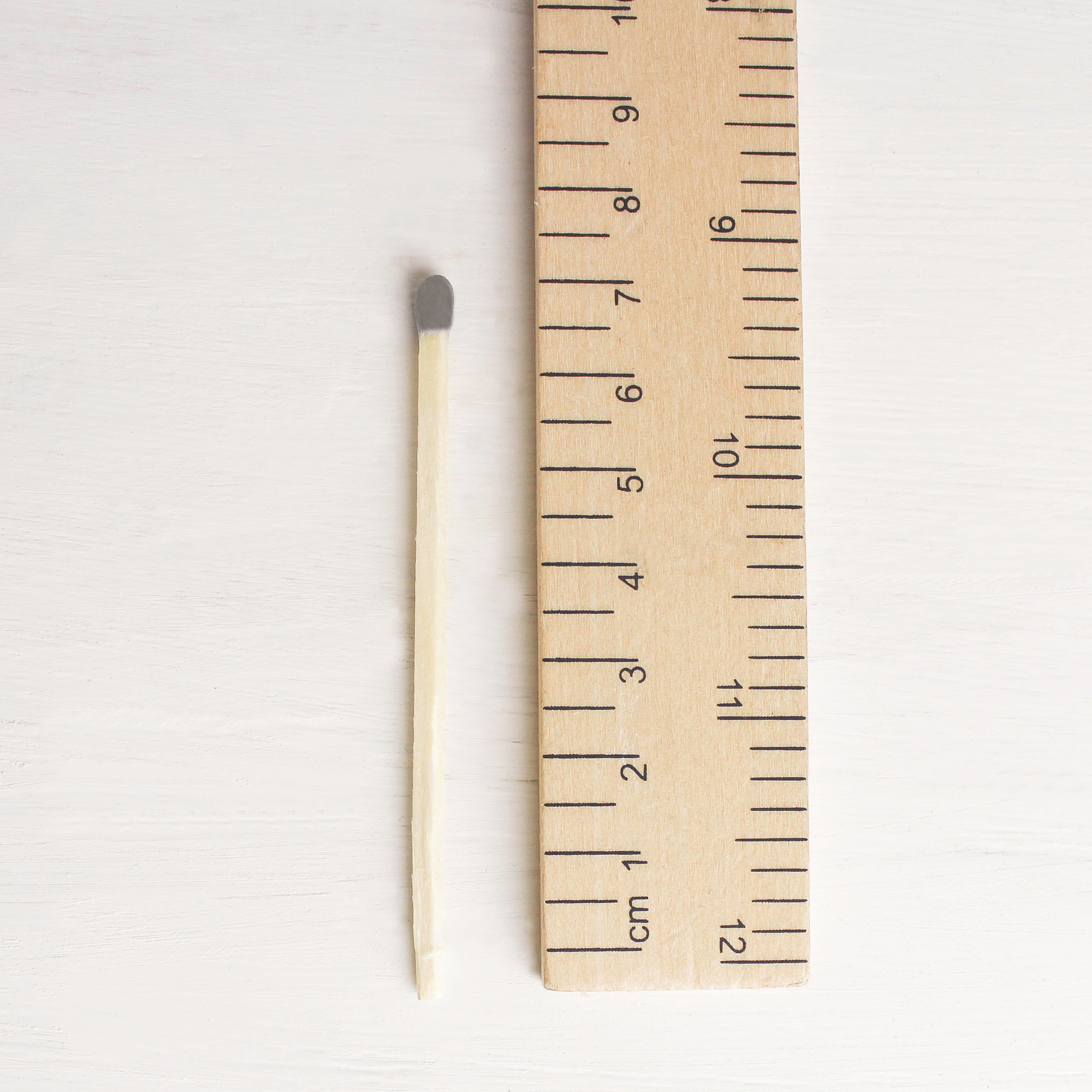 Close-up of Long Matchsticks with a sticky strip for easy attachment, keeping your Ceramic Milk Bottle Match Pot organizsd and stylish." 7cm high