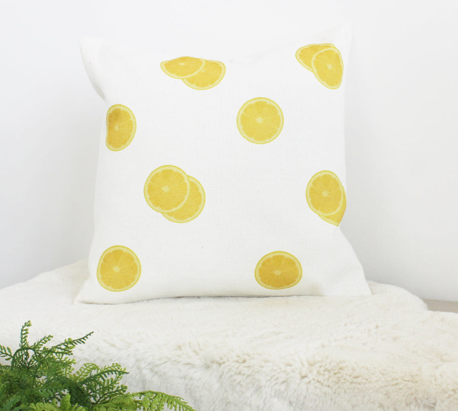 Lemon Slice Cushion – A Zesty Pop for Your Kitchen or Garden