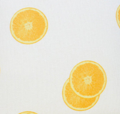 Orange Slices Cream Linen Cushion