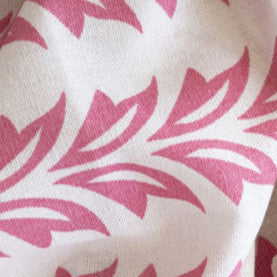 Pink and White Floral Napkin – Hand Block Printed