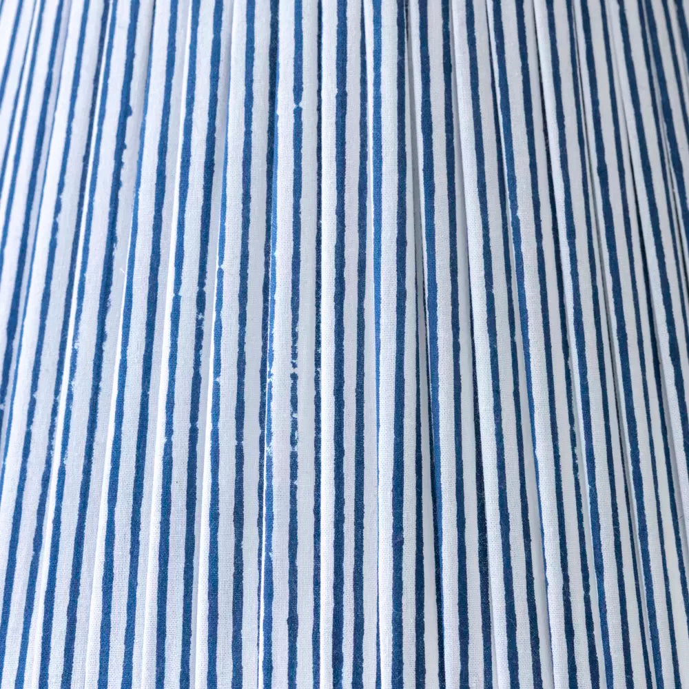 Lampshade Striped Blue 35cm