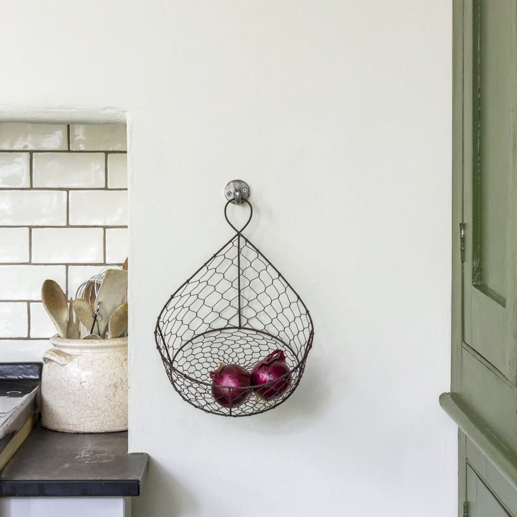 Tear Drop Wire Hanging Basket