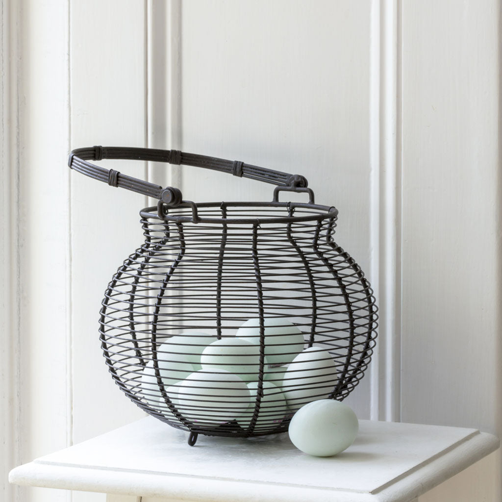 Large Wire Egg Basket with Handle