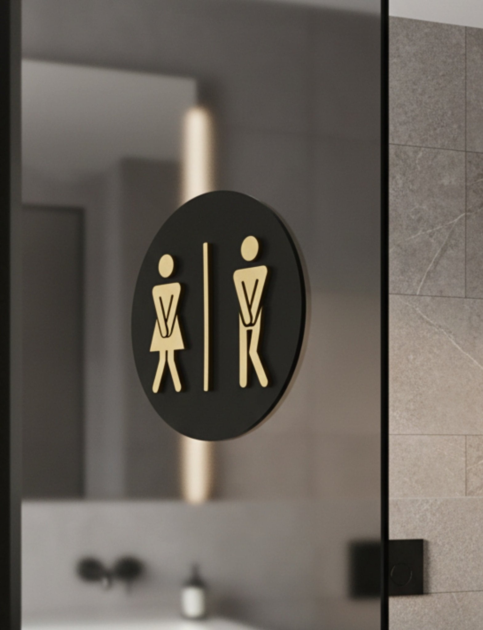 Funny Unisex Toilet Door Plaque - Available in Two Sizes - Mac and Lilly
