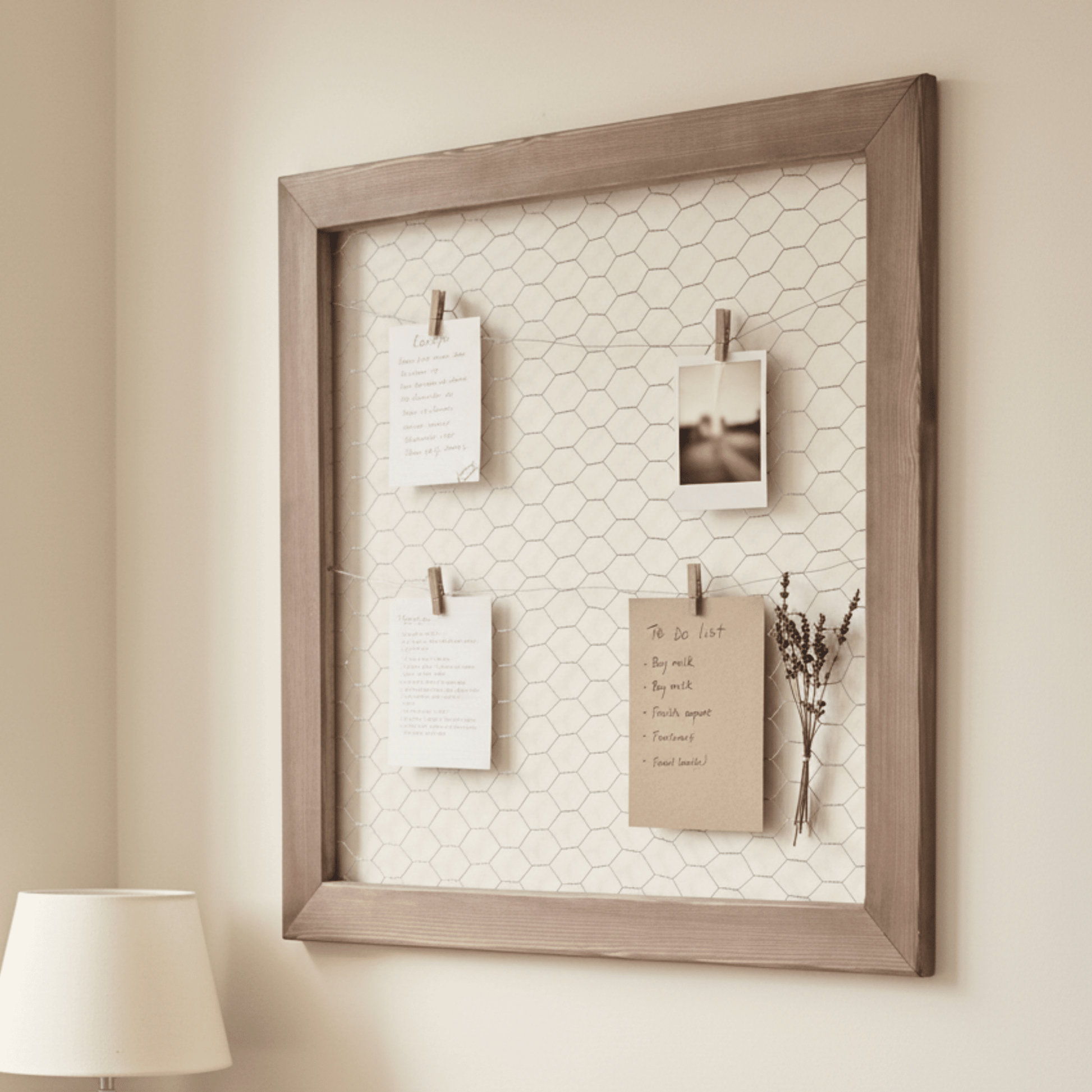 French Style Rustic Wire Memo Board - With Pegs - Mac and Lilly