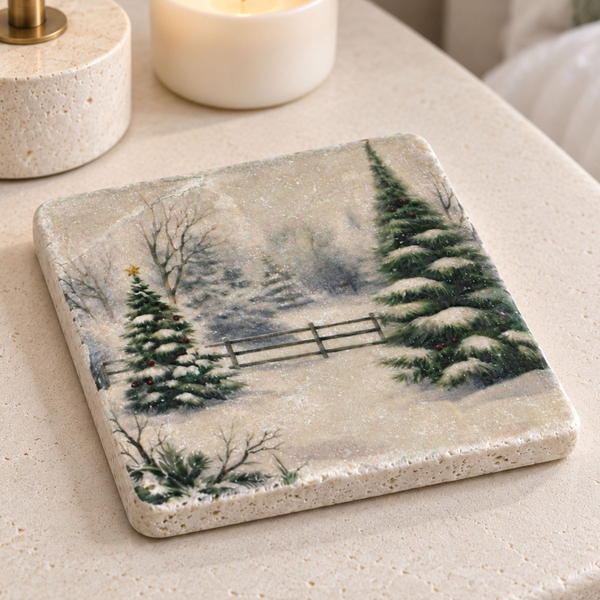 Christmas Marble Coasters | Mix & Match Winter Designs
