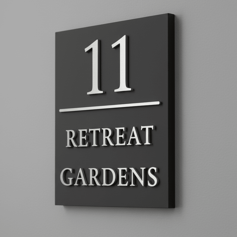 Portrait Raised Design Sign - Mac and Lilly