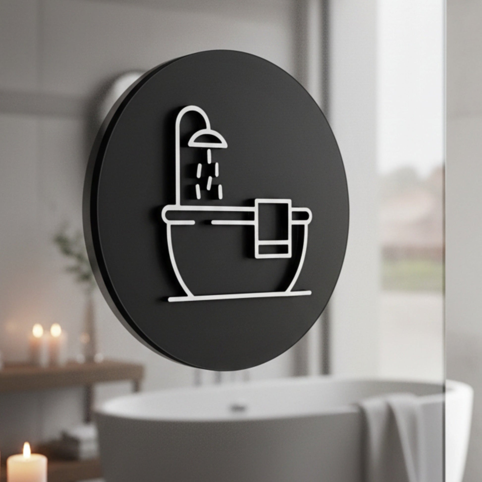 Bathroom Vintage Bath Door Plaque – Available in Two Sizes - Mac and Lilly