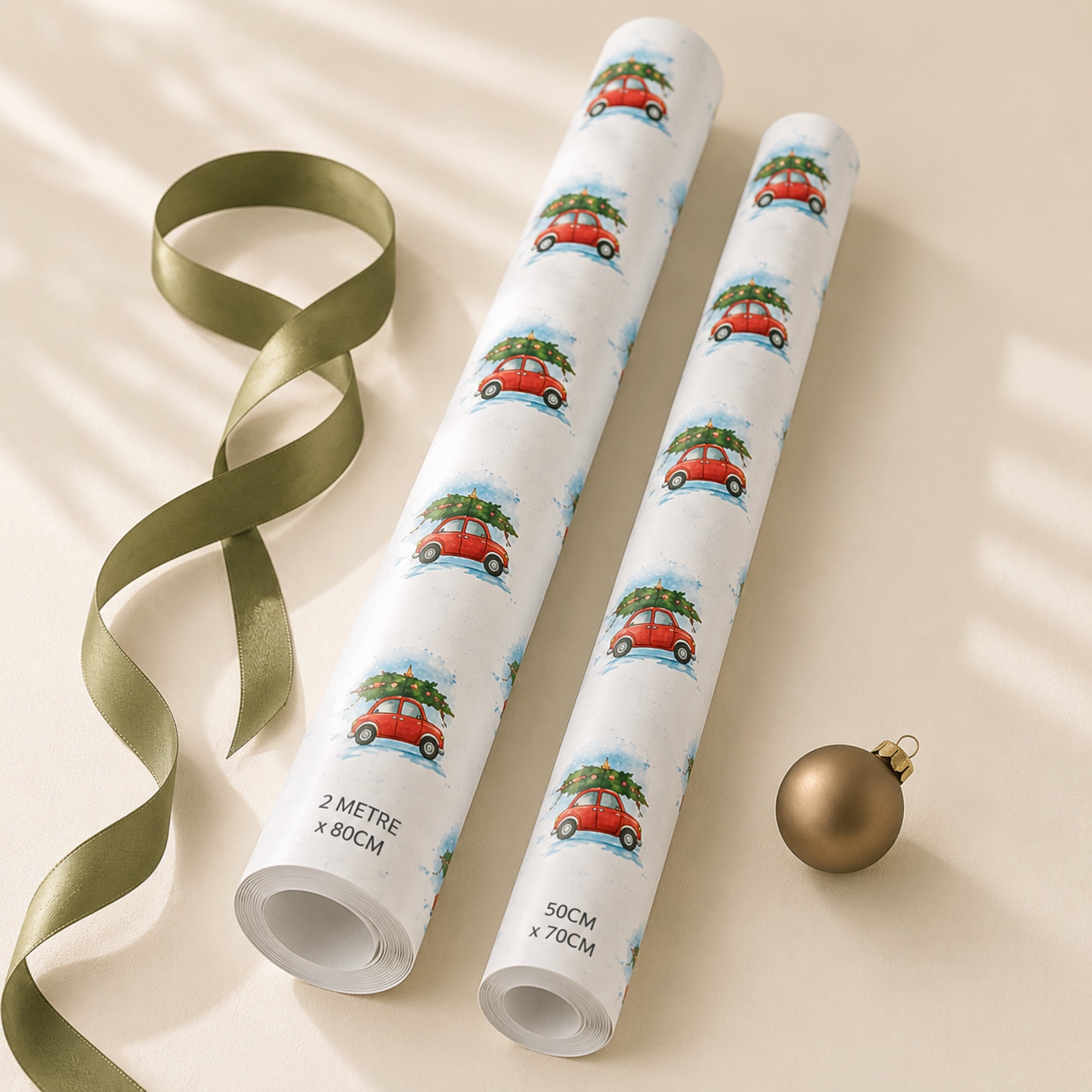 Driving Home for Christmas Car Gift Wrapping Paper