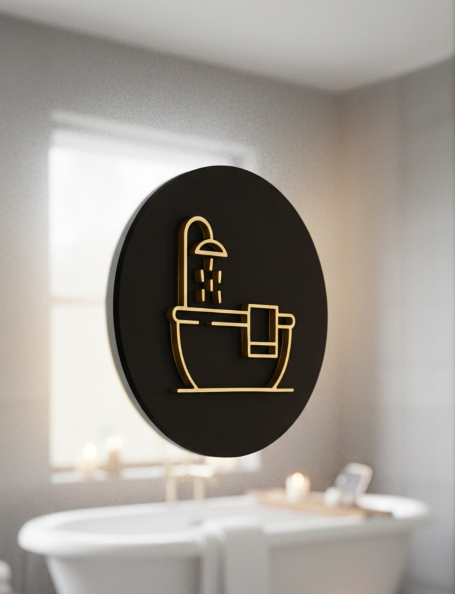 Bathroom Vintage Bath Door Plaque – Available in Two Sizes - Mac and Lilly