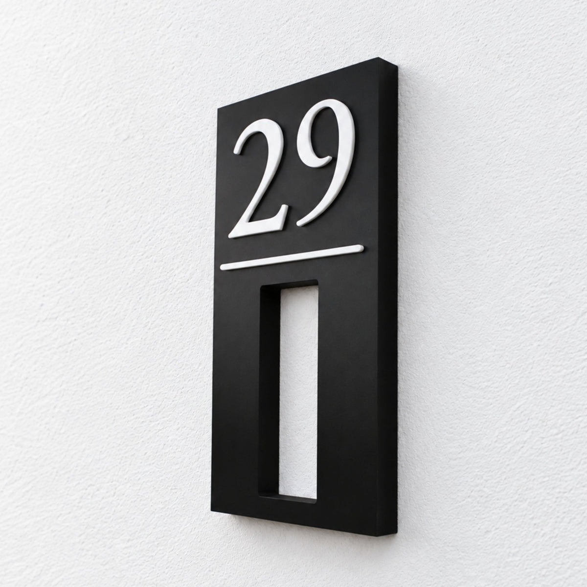 Portrait Doorbell Sign with Raised House Number – Two Sizes - Mac and Lilly