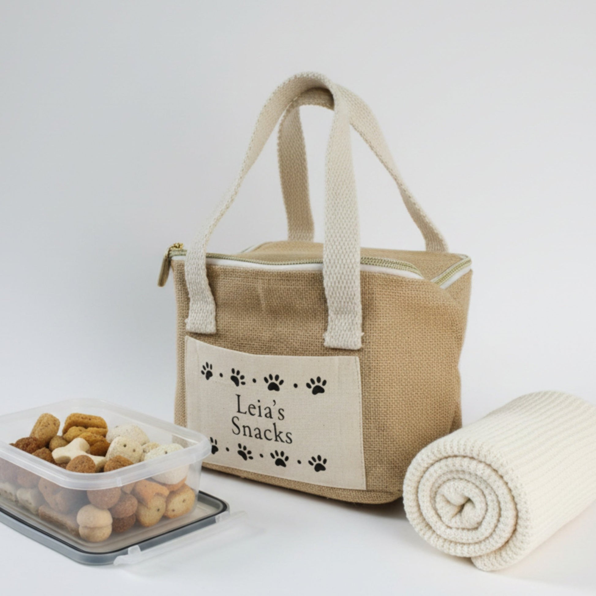 Personalised Dog Treat & Lunch Cool Bag - Mac and Lilly