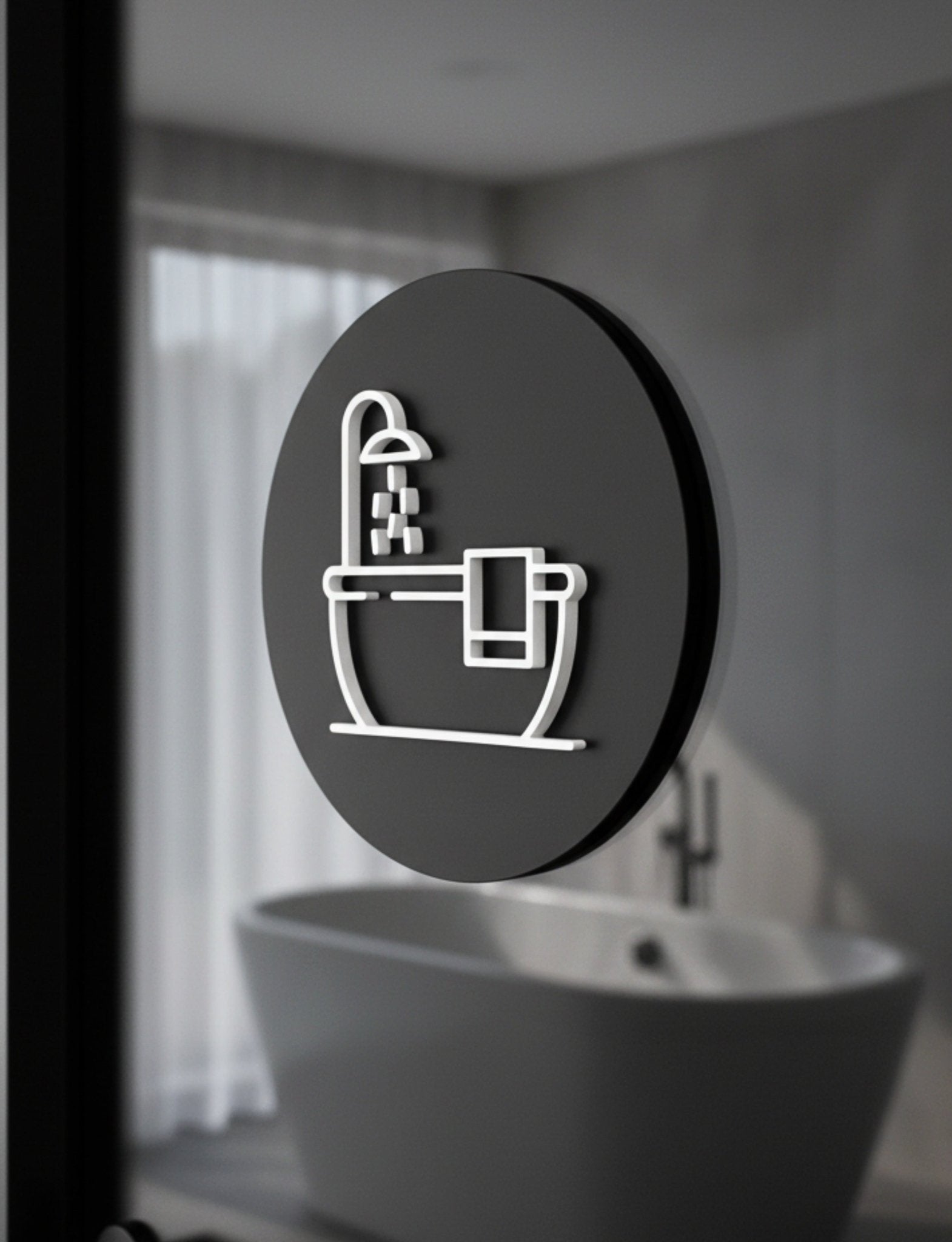 Bathroom Vintage Bath Door Plaque – Available in Two Sizes - Mac and Lilly