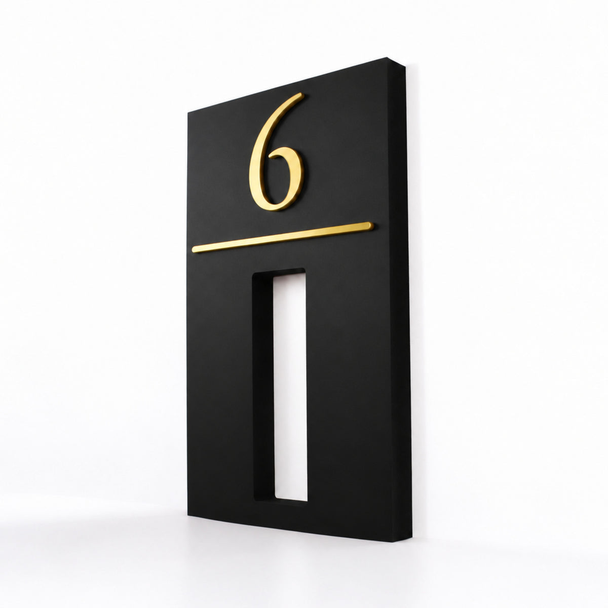 Portrait Doorbell Sign with Raised House Number – Two Sizes