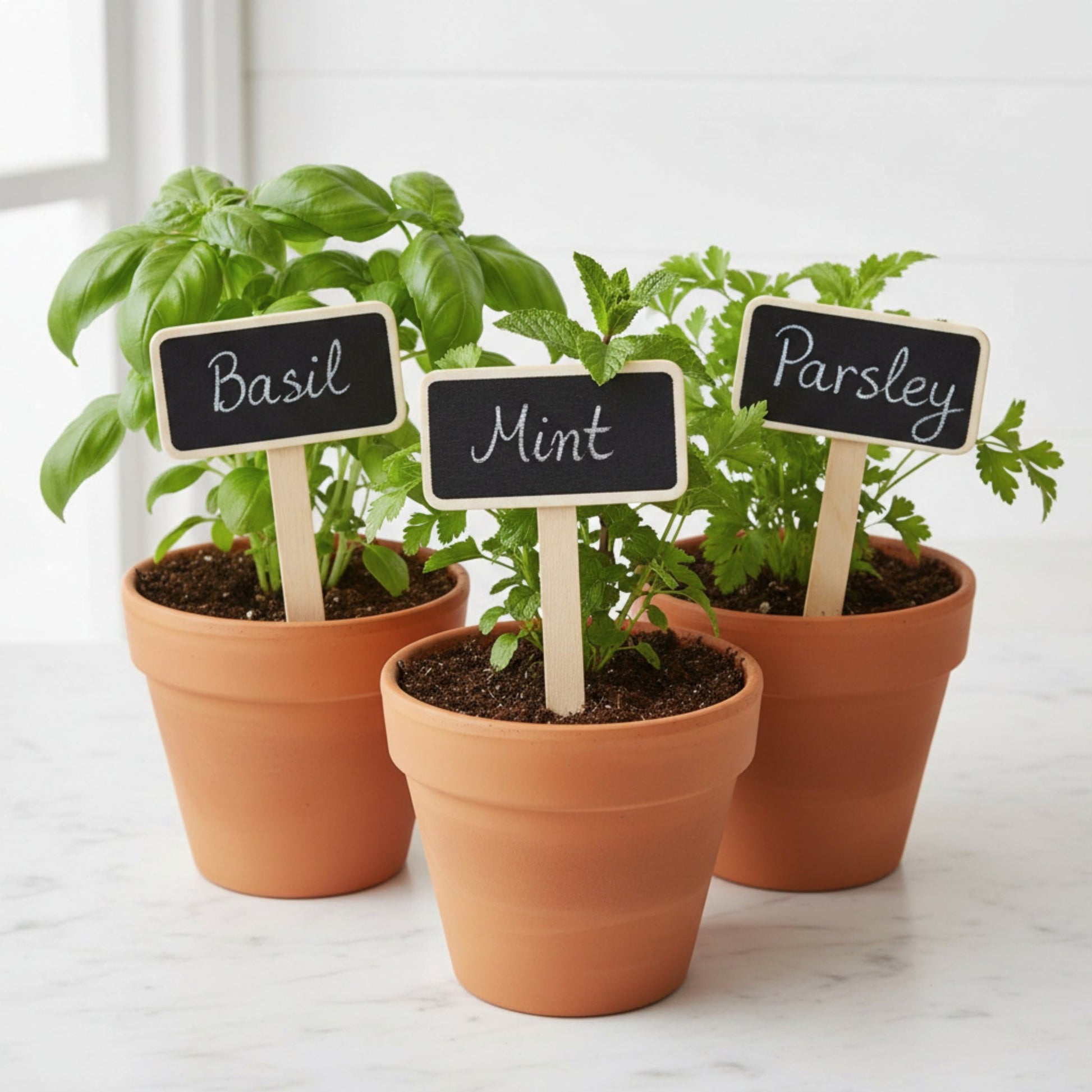 Wooden Herb Markers – Set of 10 for Kitchen & Garden - Mac and Lilly