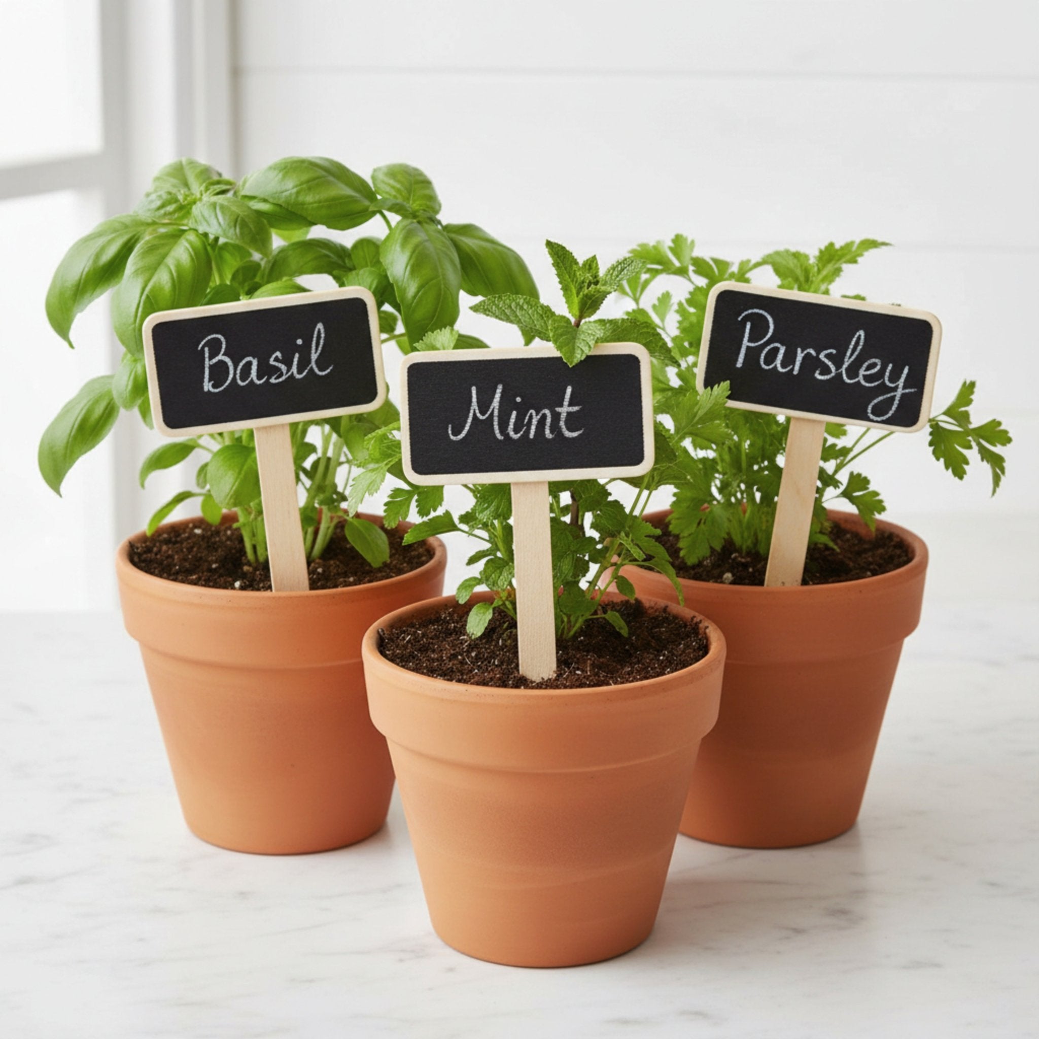 Wooden Herb Markers – Set of 10 for Kitchen & Garden - Mac and Lilly