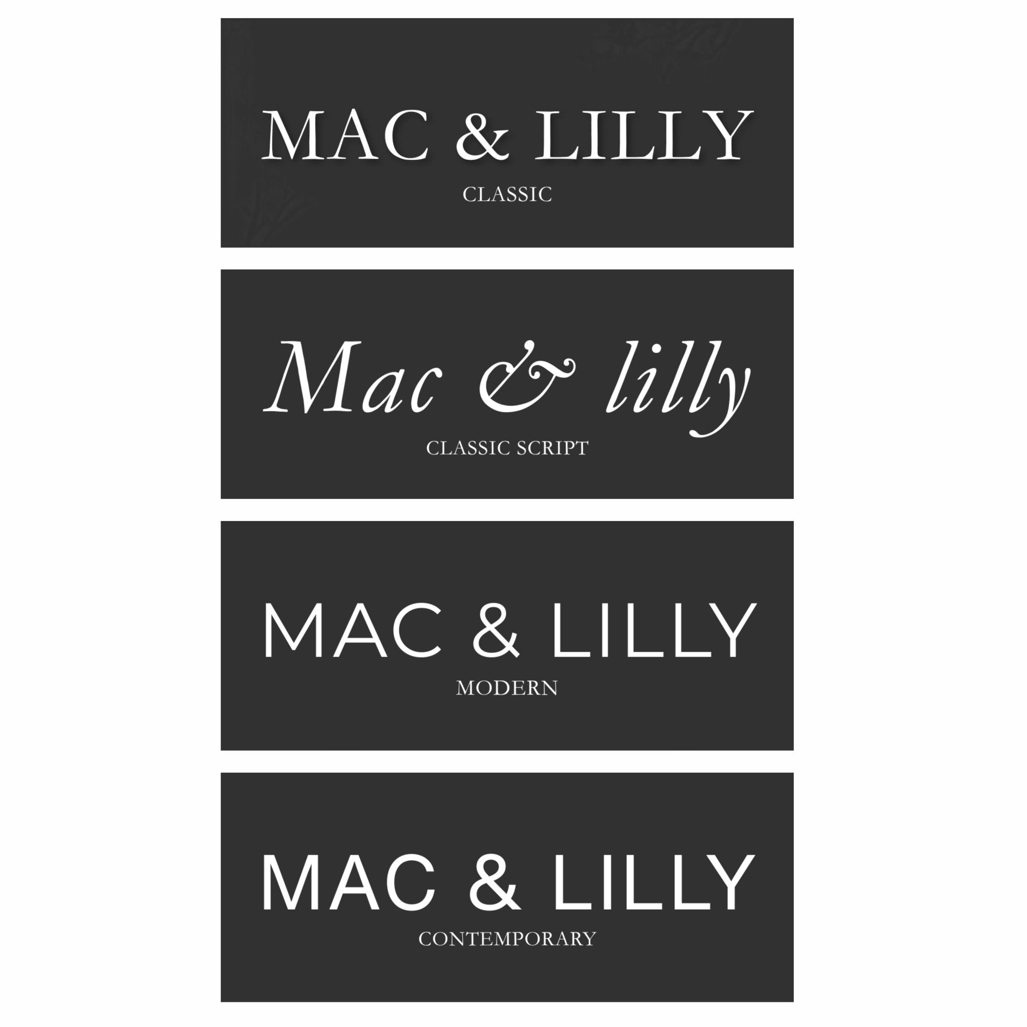 Small Raised Letter House Signs | Classic Range | Mac & Lilly UK - Mac and Lilly