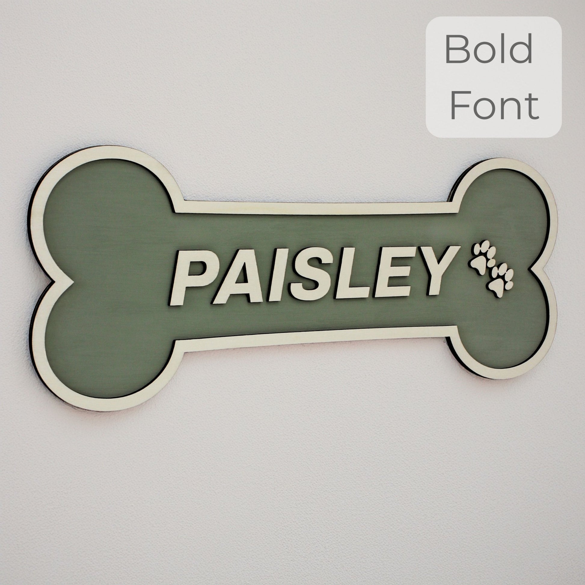 Personalised Dog Bone Wall Sign | Colour Collection - Mac and Lilly