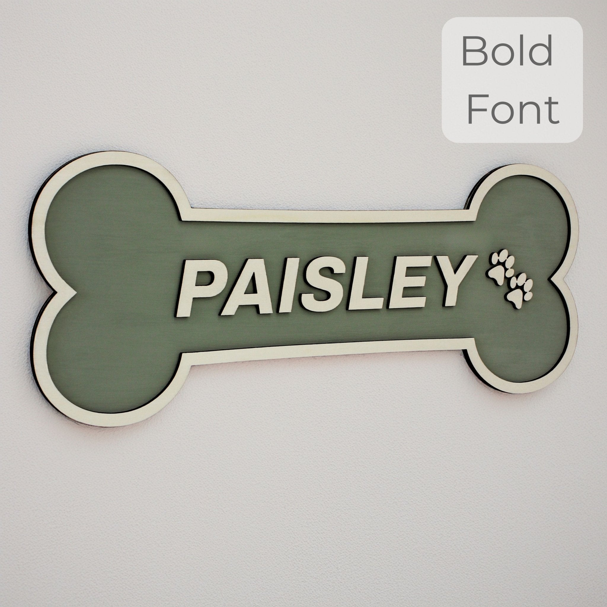 Personalised Dog Bone Wall Sign | Colour Collection - Mac and Lilly