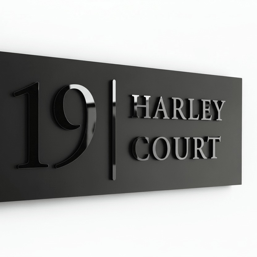 Raised Design Sign - Vertical Line - Mac and Lilly