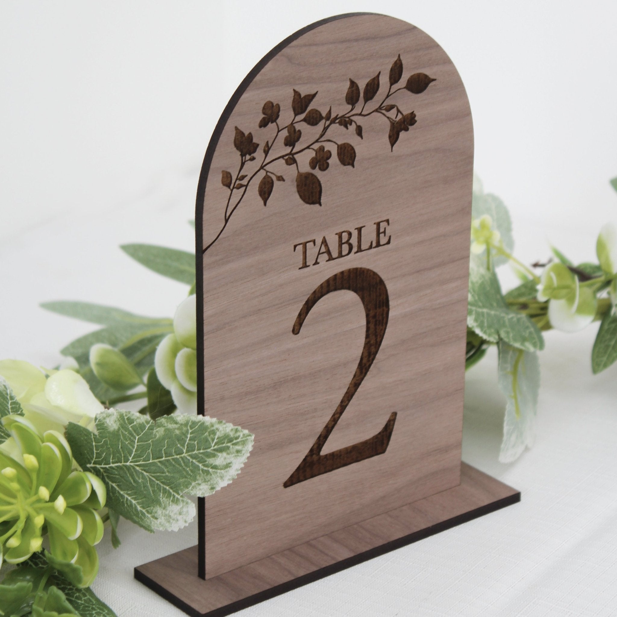 Rustic Wooden Wedding Table Numbers – Personalised - Mac and Lilly