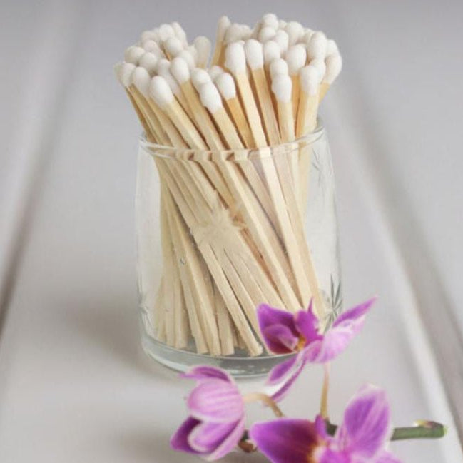Etched Glass Matchstick Holder – Handblown with Star Detail - Mac and Lilly