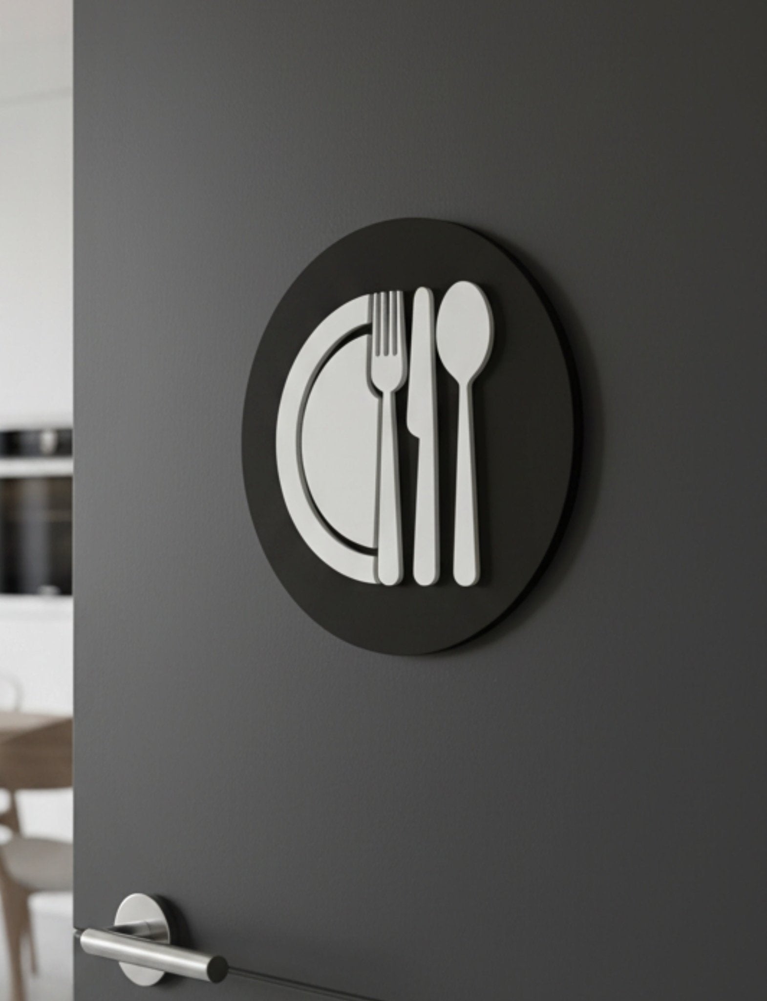 Kitchen Cutlery, Door Plaque - Available in Two Sizes - Mac and Lilly