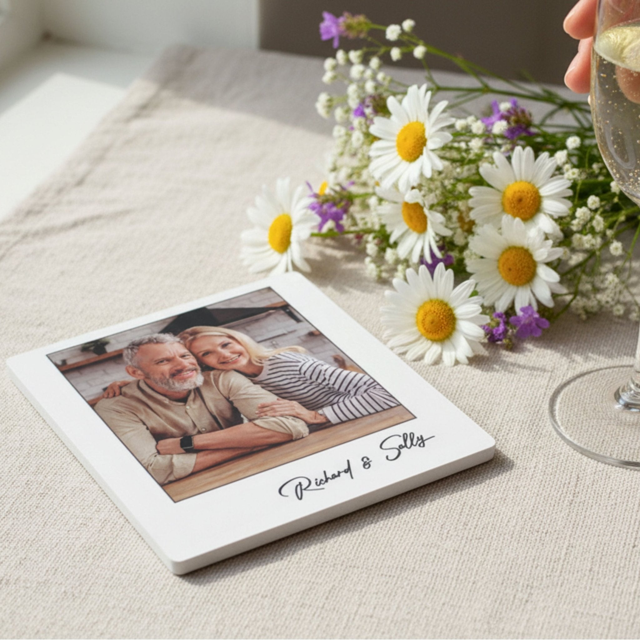 Personalised Photo Ceramic Coaster - Mac and Lilly