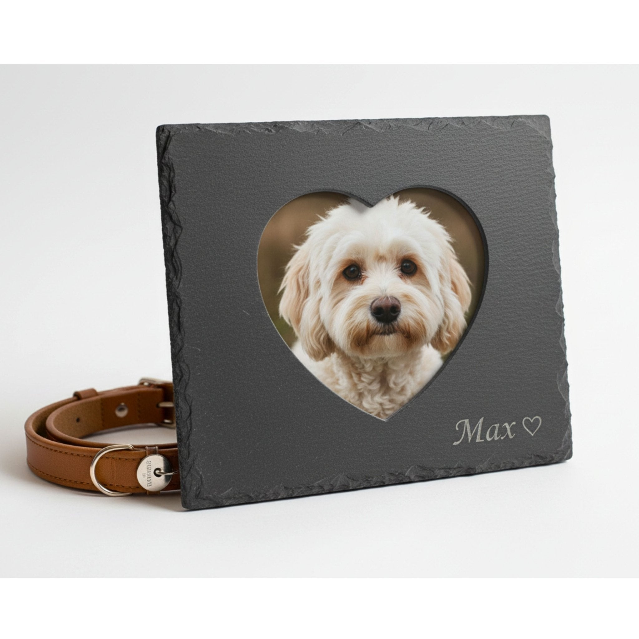 Personalised Pet Memorial Slate Photo Frame ♡ - Mac and Lilly